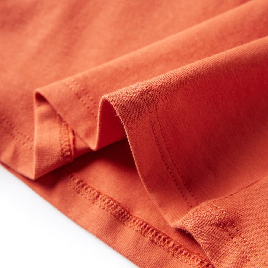 Kindershirt met lange mouwen 128 oranjebruin orange