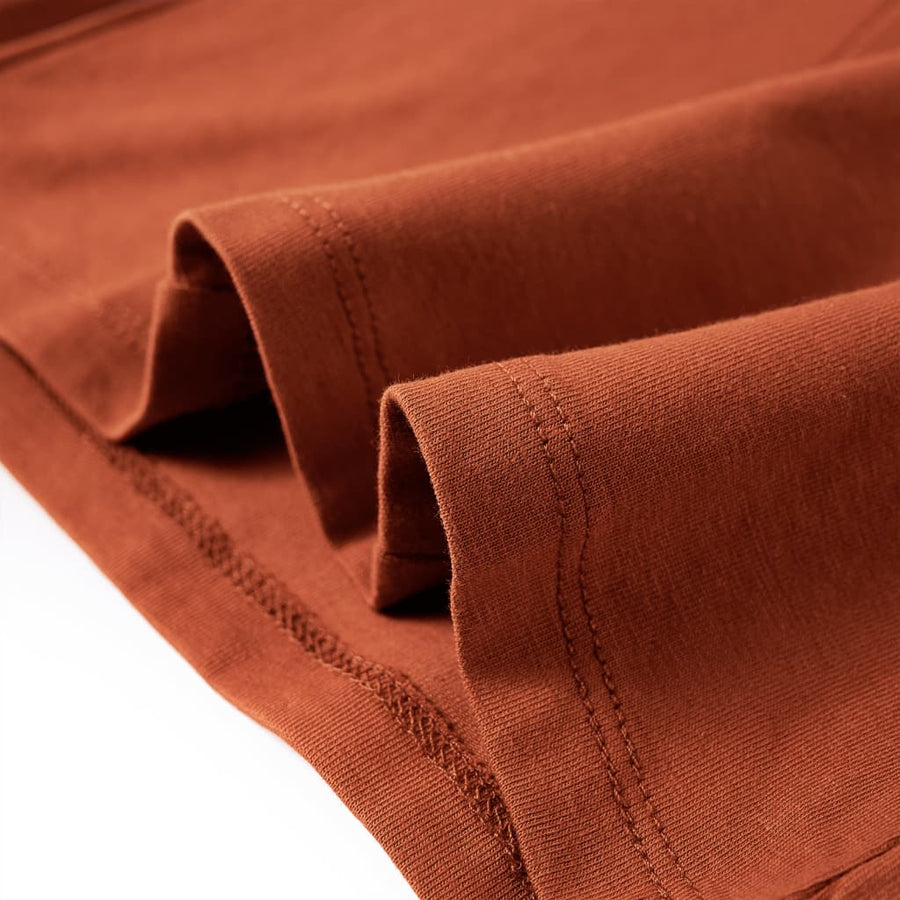 Kindershirt met lange mouwen 128 cognackleurig Cognac 128