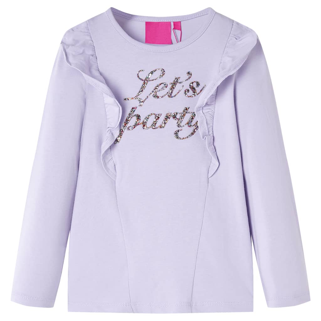 Kindershirt met lange mouwen 104 lichtlila Lila 104