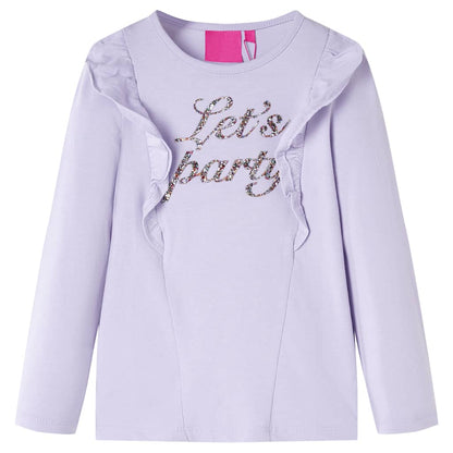 Kindershirt met lange mouwen 104 lichtlila Lila 104