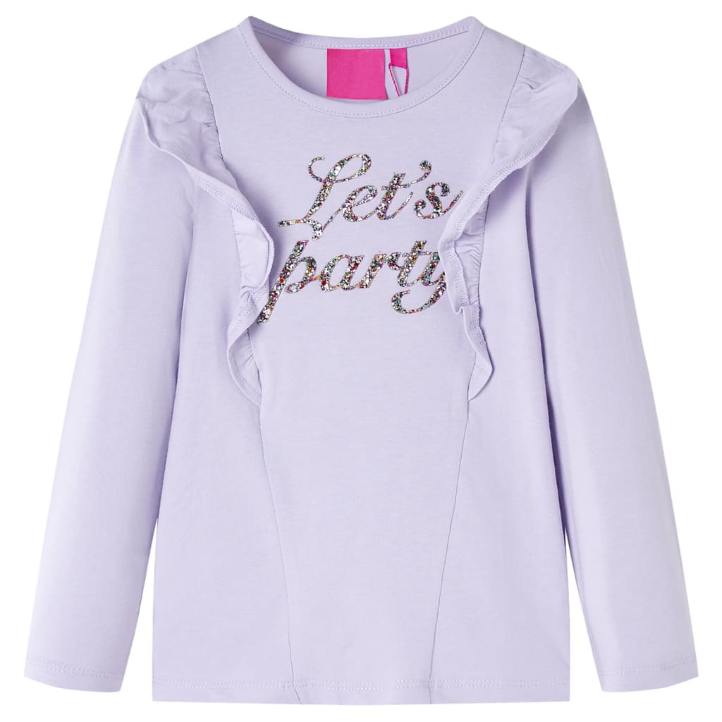 Kindershirt met lange mouwen 128 lichtlila Lila 128