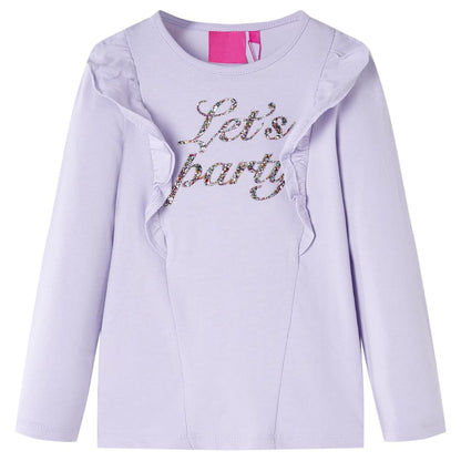 Kindershirt met lange mouwen 128 lichtlila Lila 128