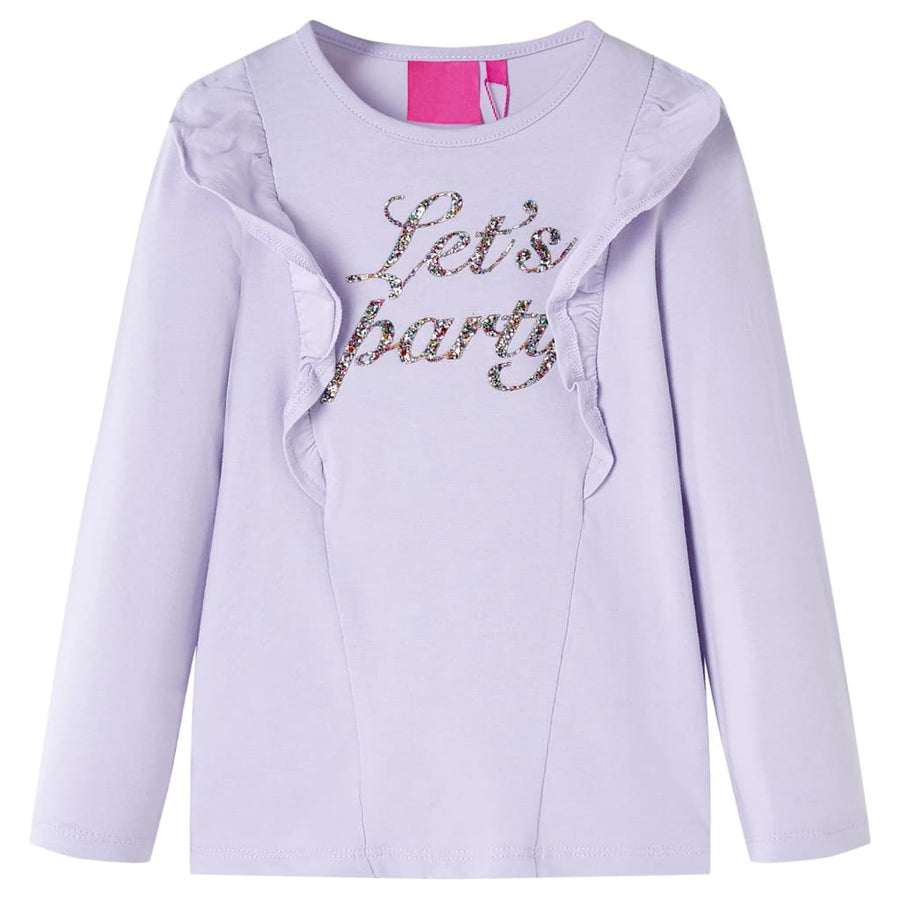 Kindershirt met lange mouwen 128 lichtlila Lila 128