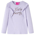 Children's long-sleeved shirt 140 light lilac