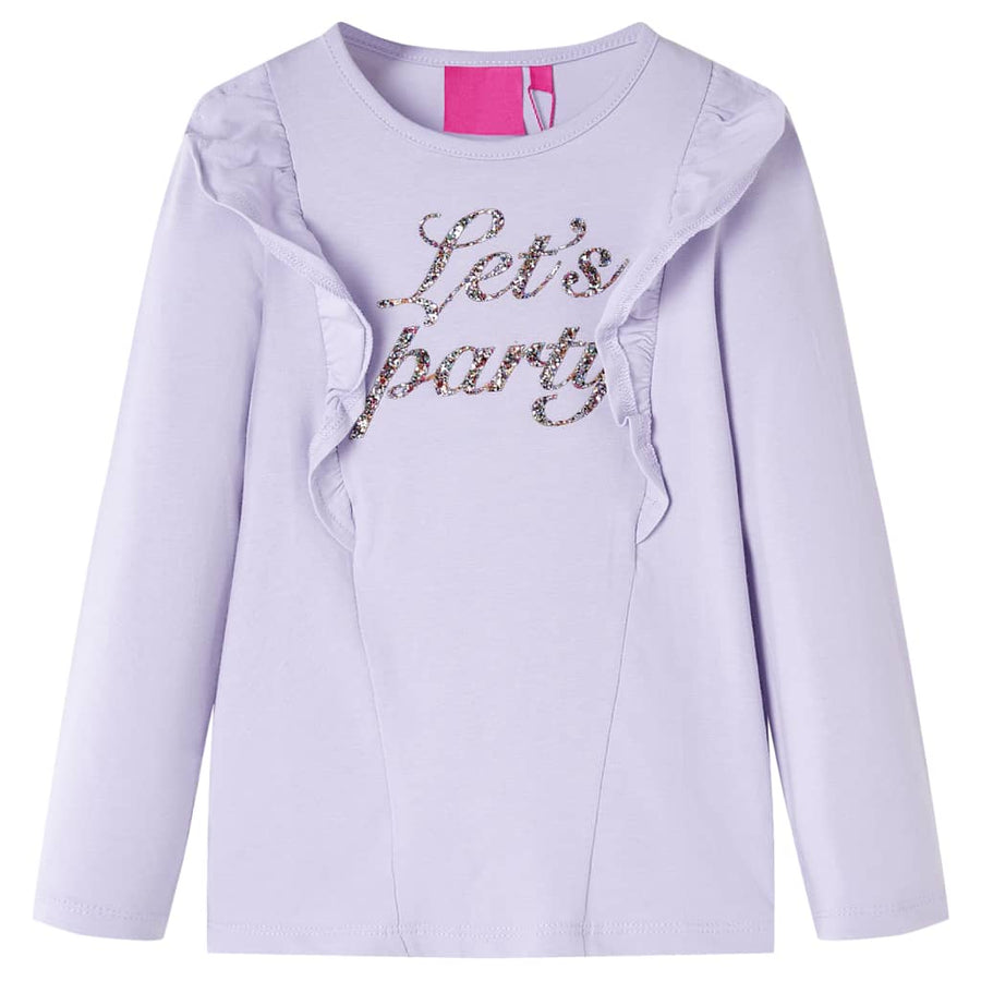 Kindershirt met lange mouwen 140 lichtlila Lila 140
