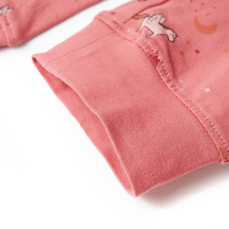 Kinderpyjama met lange mouwen 92 oudroze 92