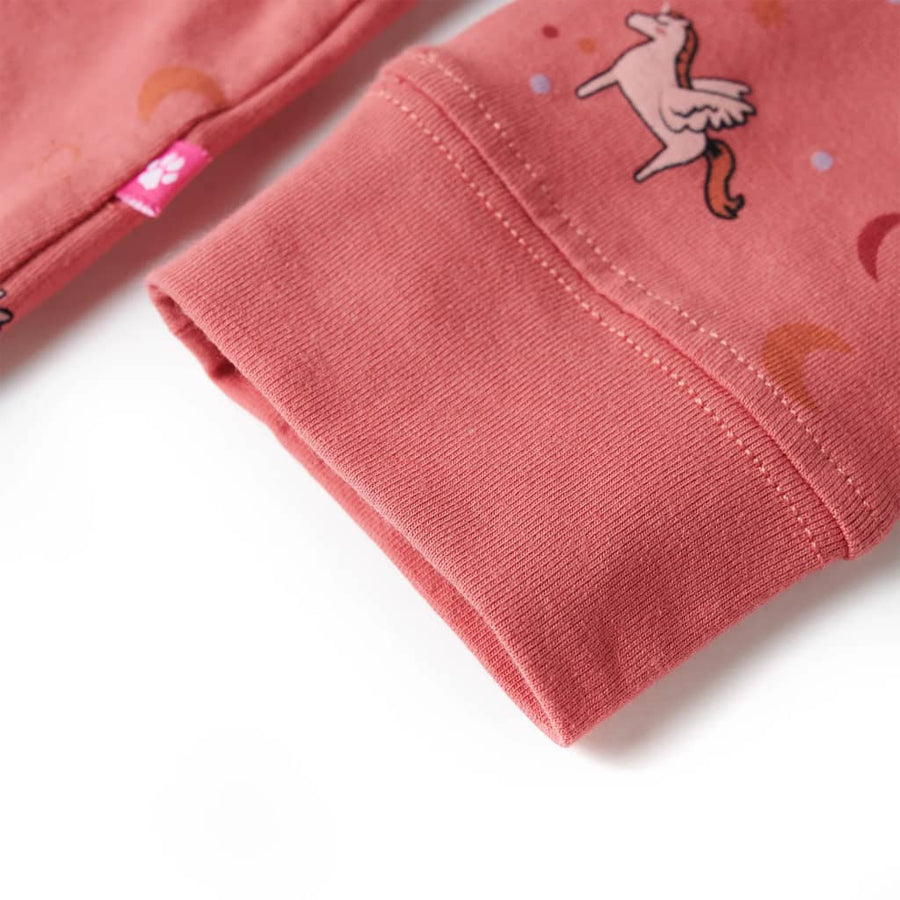 Kinderpyjama met lange mouwen 92 oudroze 92