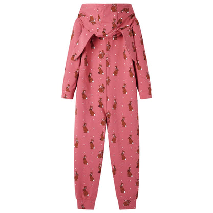 Kinderonesie met capuchon 92 oudroze 92