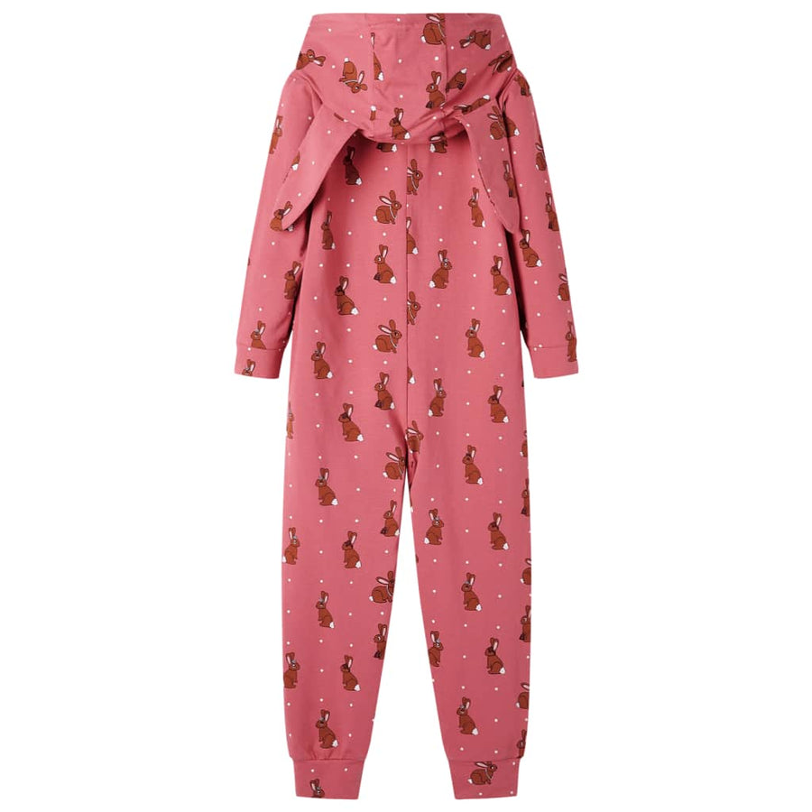 Kinderonesie met capuchon 92 oudroze 92