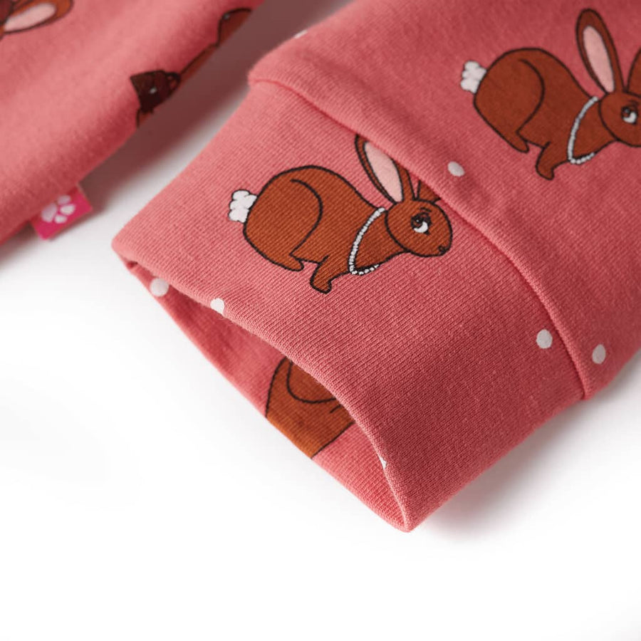 Kinderonesie met capuchon 104 oudroze 104