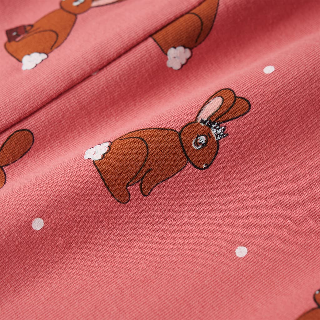 Kinderonesie met capuchon 116 oudroze 116