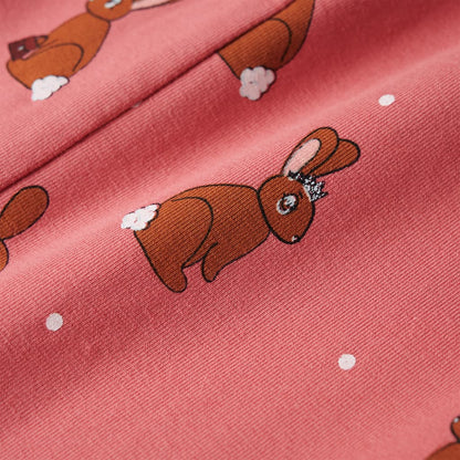 Kinderonesie met capuchon 116 oudroze 116