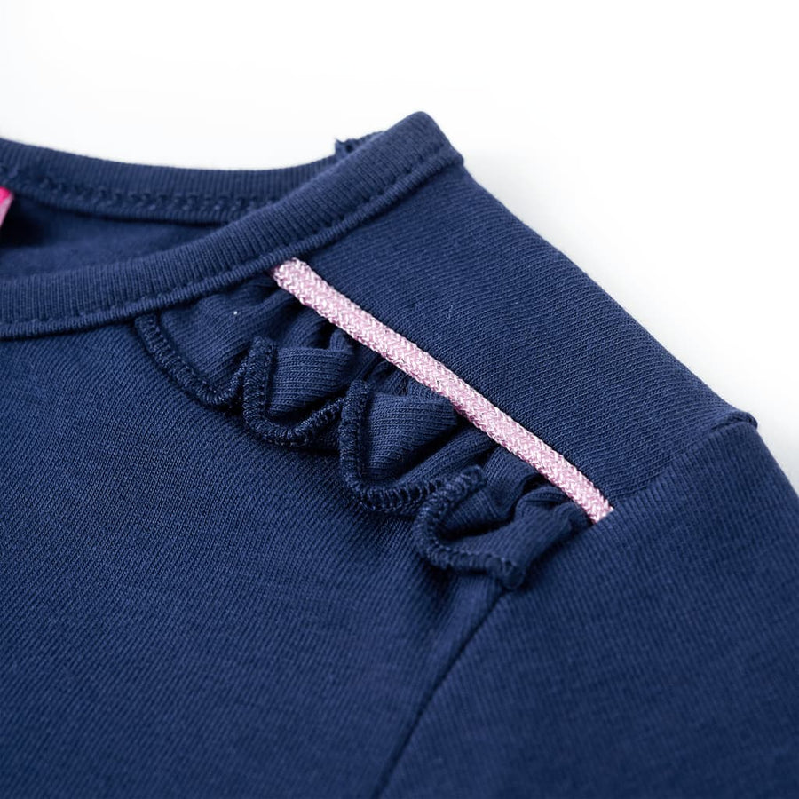 Kindershirt met lange mouwen 104 marineblauw Marineblauw 104
