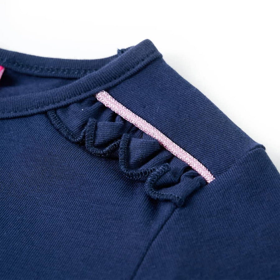 Kindershirt met lange mouwen 116 marineblauw Marineblauw 116