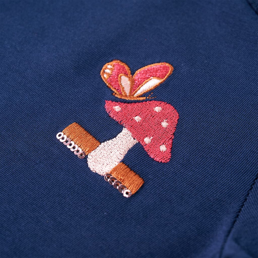Kindershirt met lange mouwen 128 marineblauw Marineblauw 128