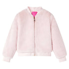 Kids' jacket 116 faux fur soft pink