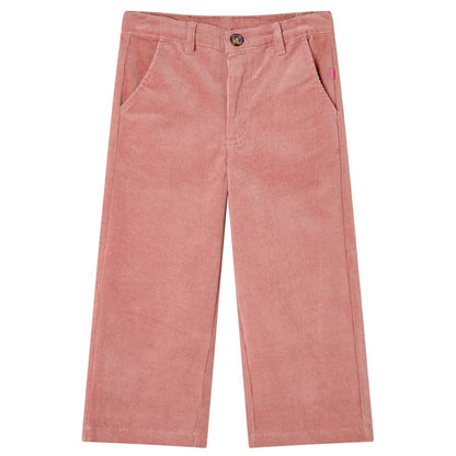Kinderbroek 104 ribfluweel oudroze 104