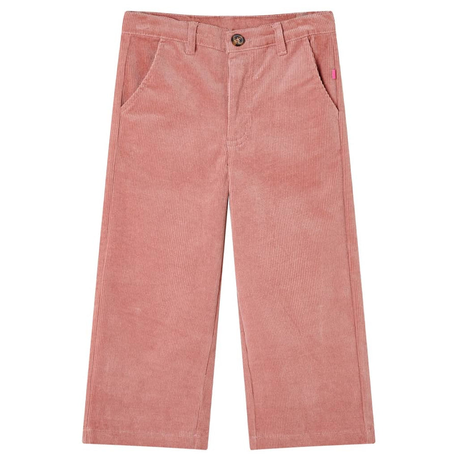 Kinderbroek 104 ribfluweel oudroze 104