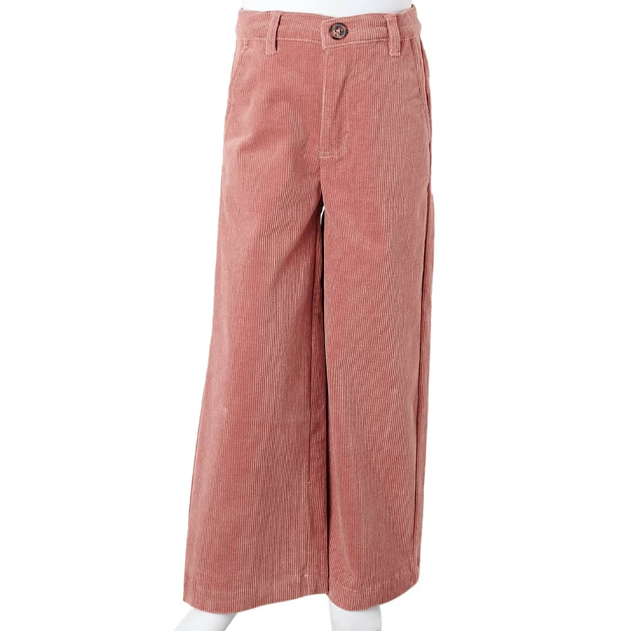 Kinderbroek 104 ribfluweel oudroze 104