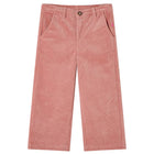 Kinderbroek 116 ribfluweel oudroze