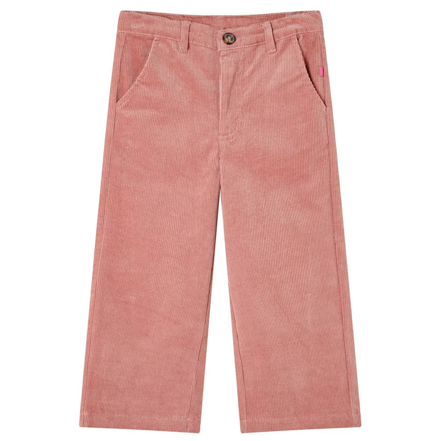 Kinderbroek 116 ribfluweel oudroze 116