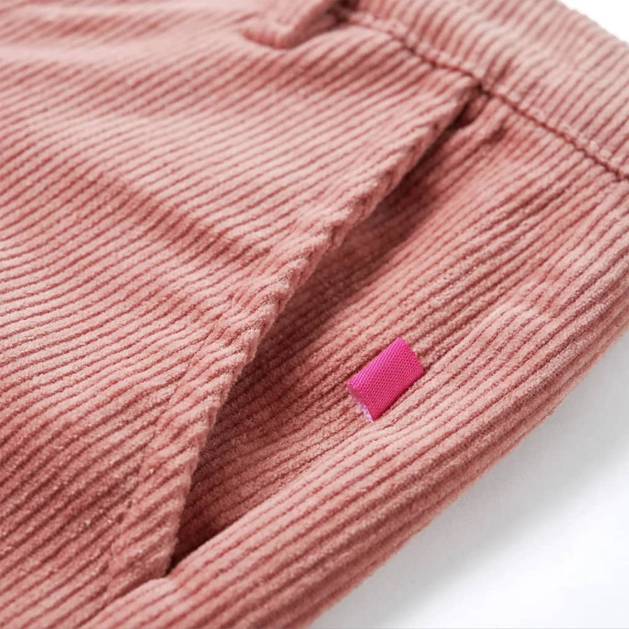 Kinderbroek 116 ribfluweel oudroze 116