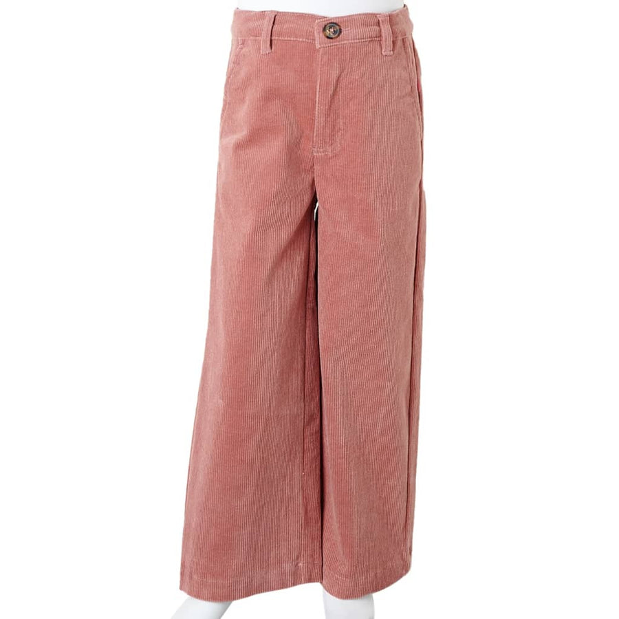 Kinderbroek 116 ribfluweel oudroze 116