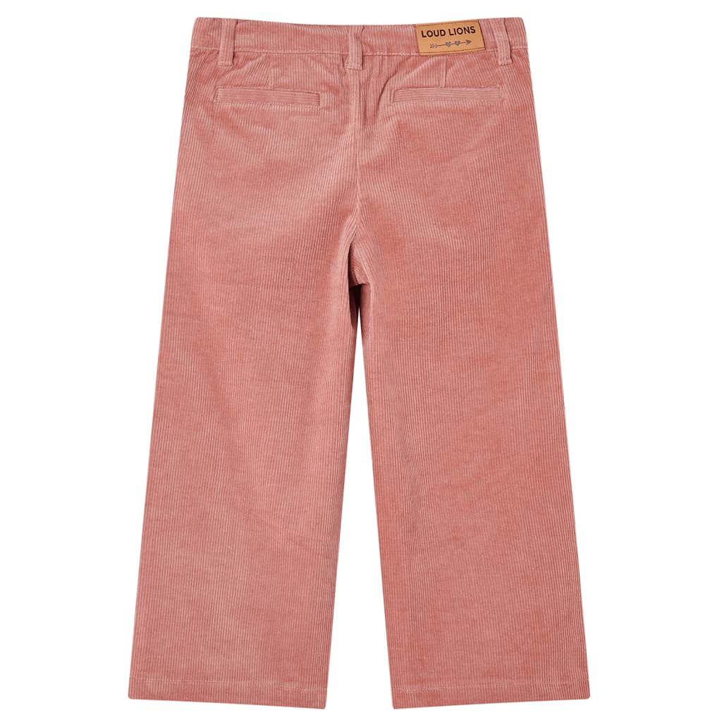 Kinderbroek 128 ribfluweel oudroze 128