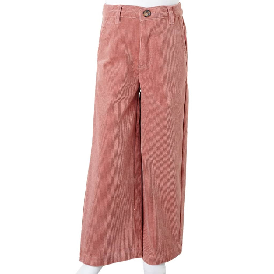 Kinderbroek 128 ribfluweel oudroze 128