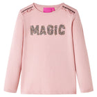Kindershirt lange mouwen 116 lichtroze