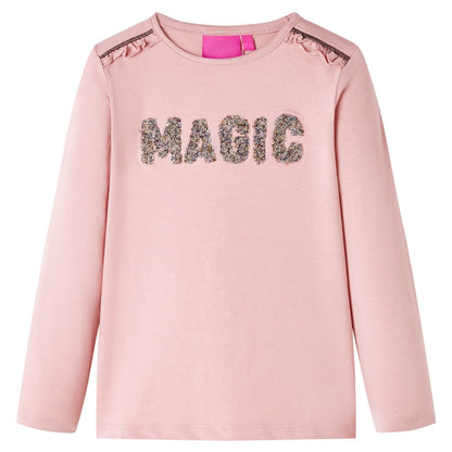 Kindershirt met lange mouwen 116 lichtroze lichtroze