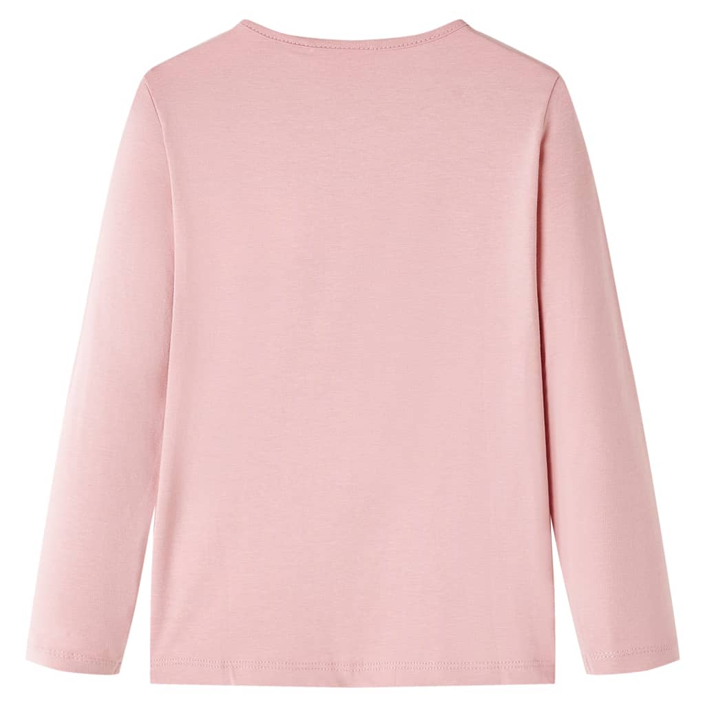 Kindershirt met lange mouwen 116 lichtroze lichtroze