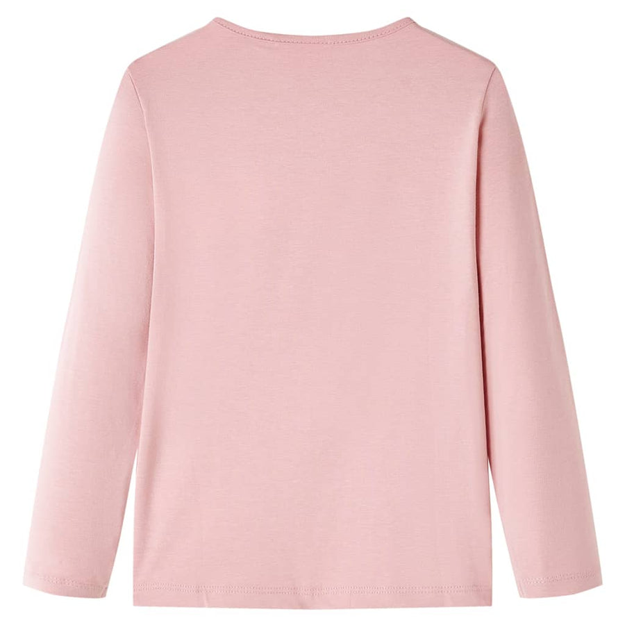 Kindershirt met lange mouwen 116 lichtroze lichtroze