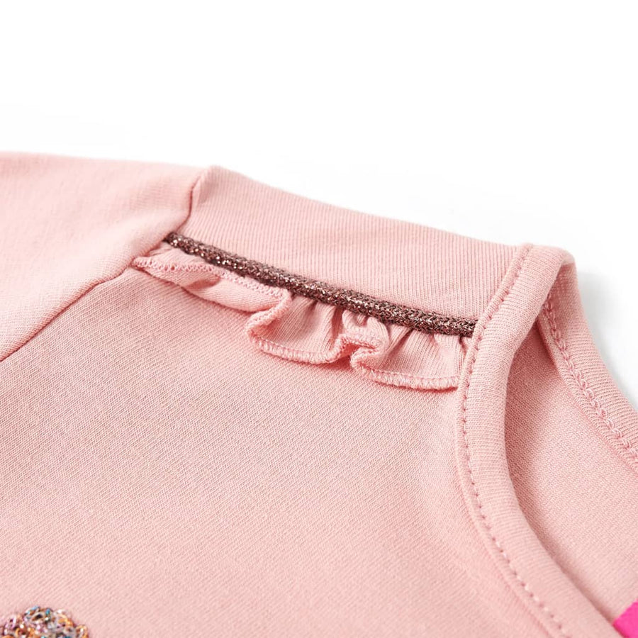 Kindershirt met lange mouwen 116 lichtroze lichtroze