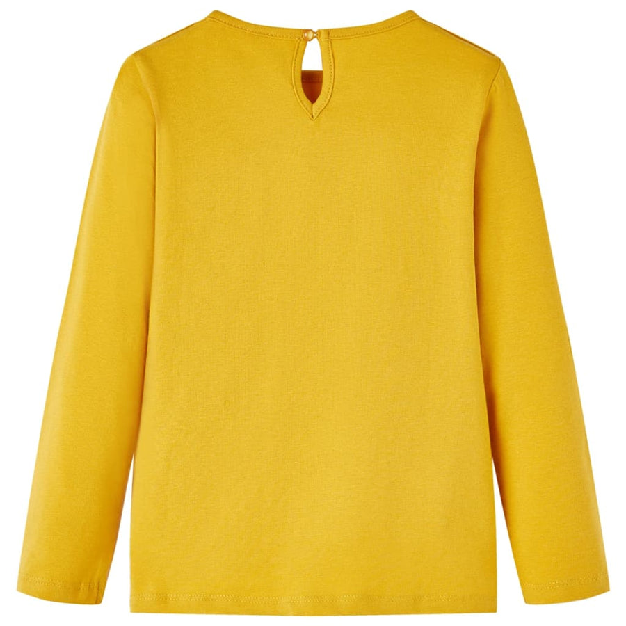 Kindershirt met lange mouwen 116 okerkleurig Oker 116