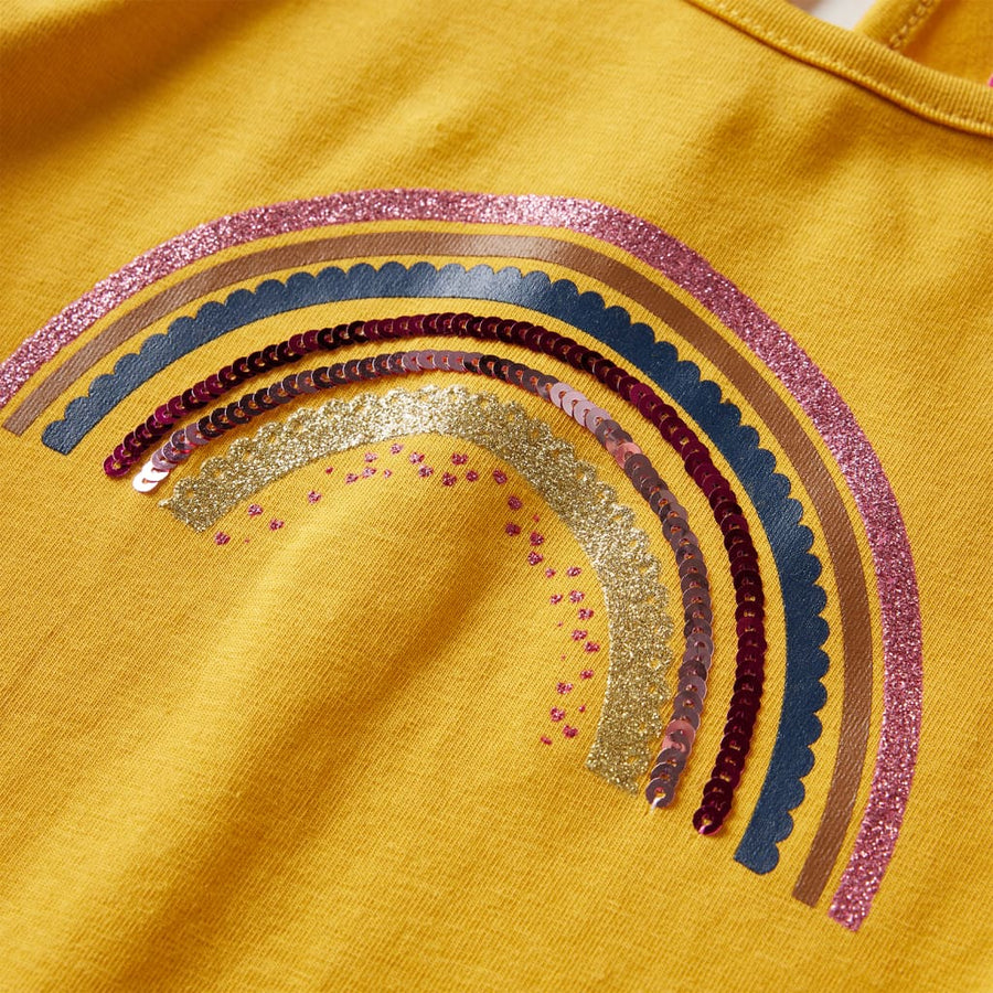 Kindershirt met lange mouwen 116 okerkleurig Oker 116