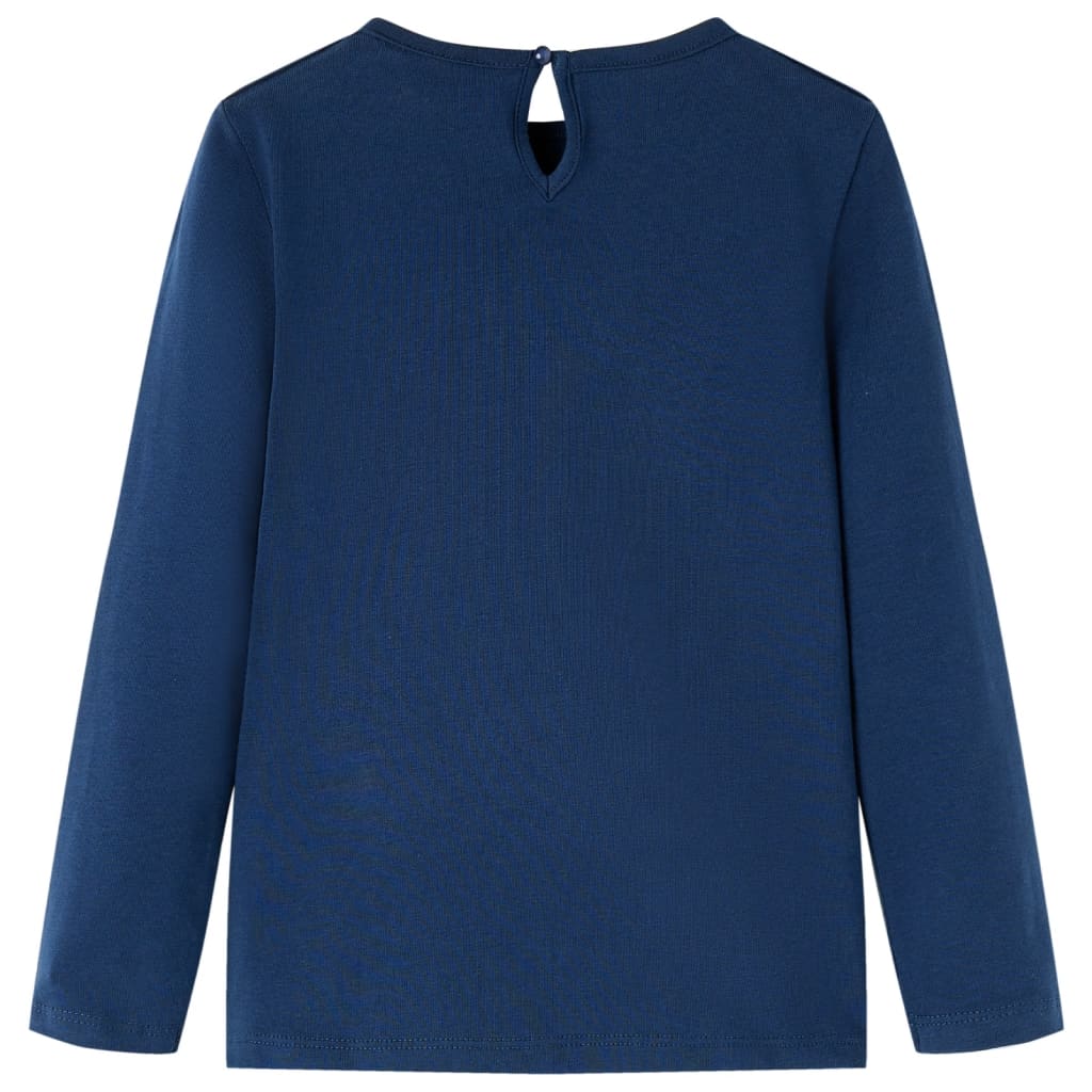 Kindershirt met lange mouwen 104 marineblauw Marineblauw