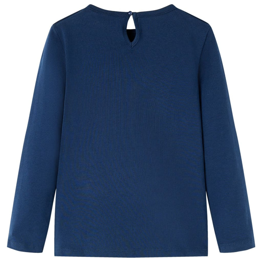 Kindershirt met lange mouwen 104 marineblauw Marineblauw