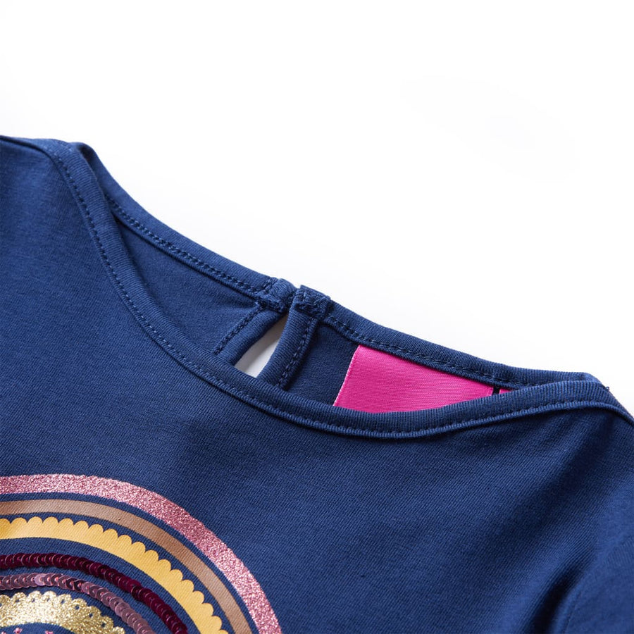 Kindershirt met lange mouwen 104 marineblauw Marineblauw