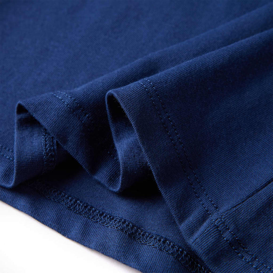 Kindershirt met lange mouwen 128 marineblauw Marineblauw