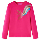 Kindershirt lange mouwen 92 felroze