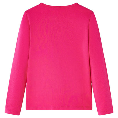 Kindershirt met lange mouwen 104 felroze Roze 104