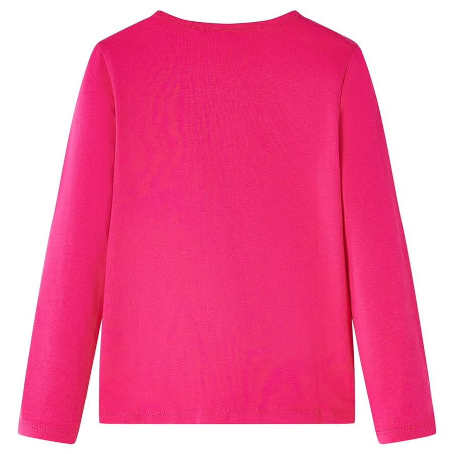Kindershirt met lange mouwen 104 felroze Roze 104