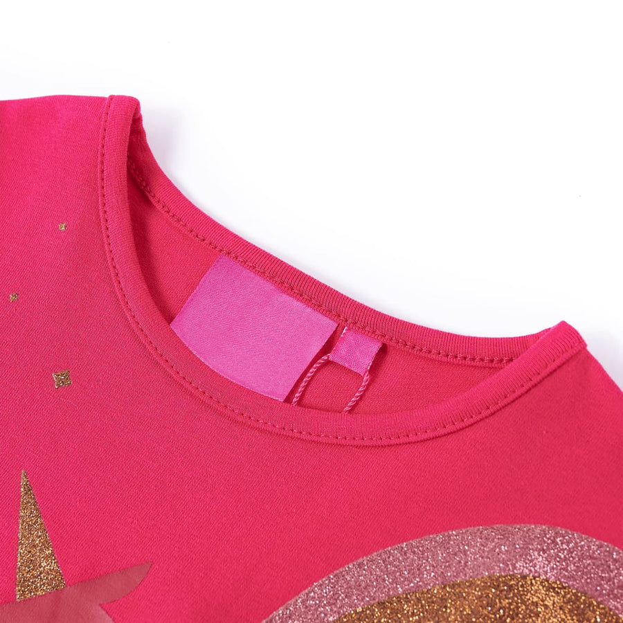 Kindershirt met lange mouwen 104 felroze Roze 104