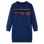 Kinderjurk 92 marineblauw katoen