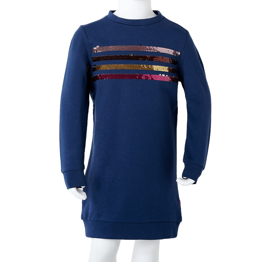 Kinderjurk 116 marineblauw 116