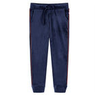 Kinderjoggingbroek 128 marineblauw polyester elastaan
