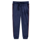 Kinderjoggingbroek 140 marineblauw polyester elastaan