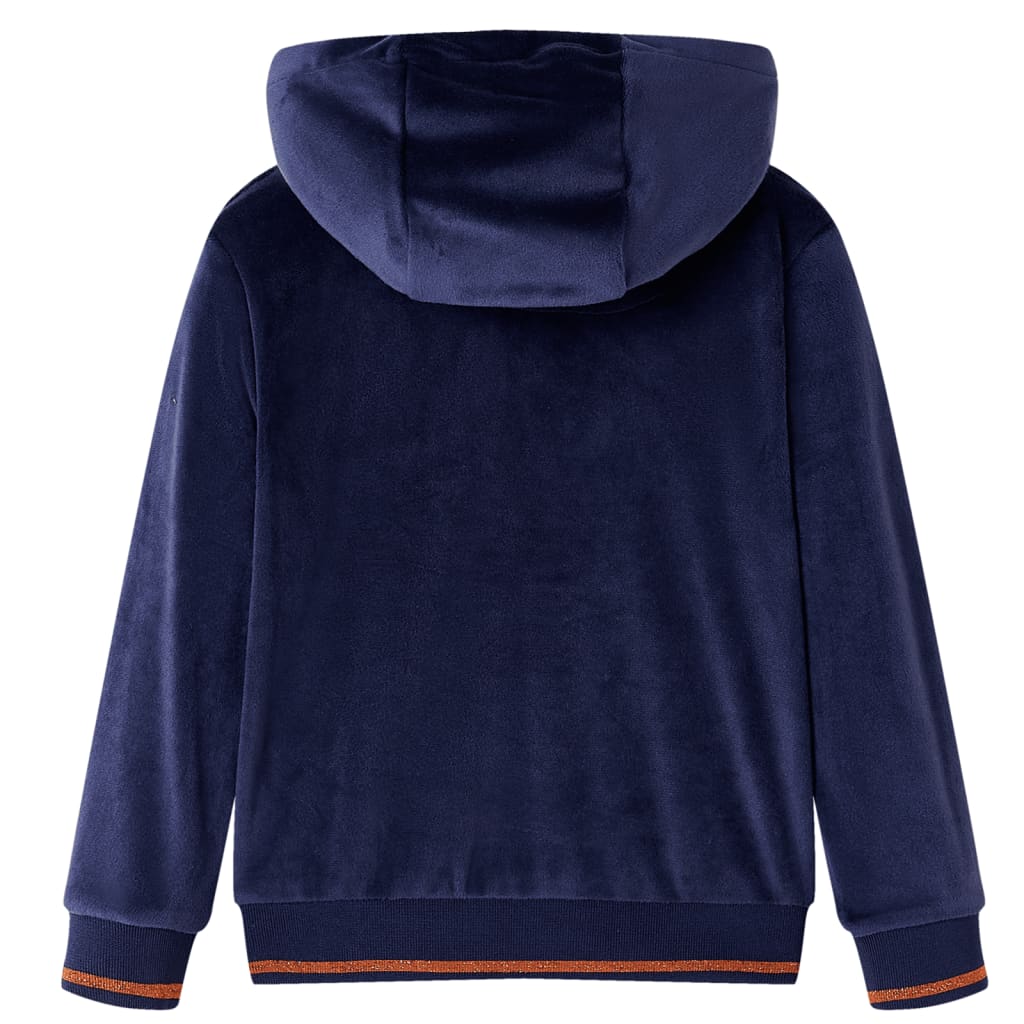 Kinderjas met capuchon 92 marineblauw 92