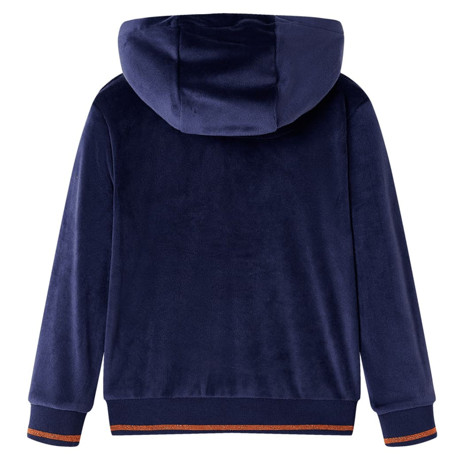 Kinderjas met capuchon 92 marineblauw 92